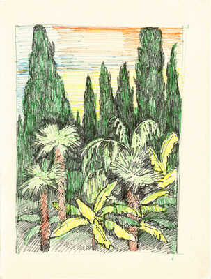 Трошина-Дейнеко Елена Николаевна. Пейзаж с пальмами